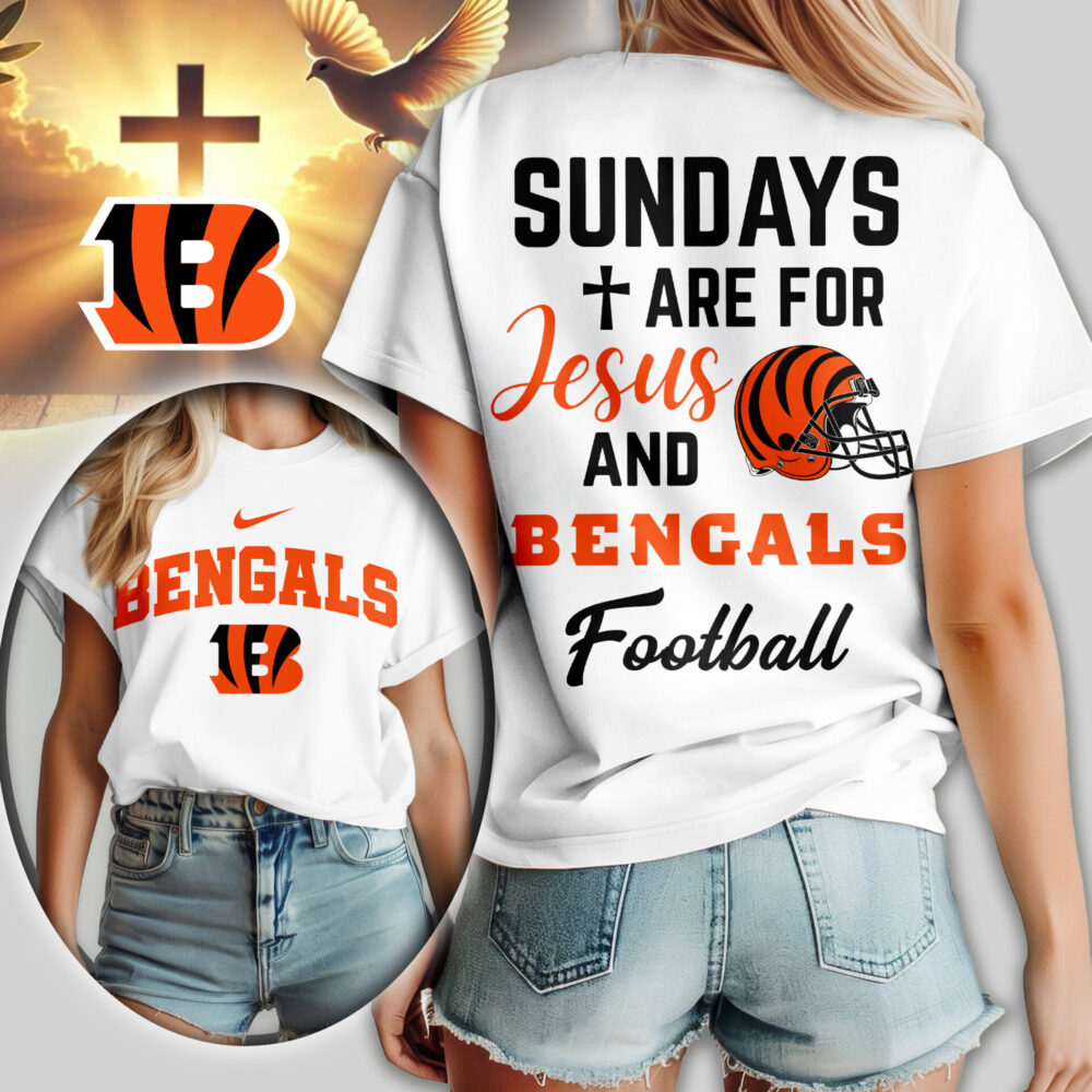 Cincinnati Bengals | Premium NFL Sundays Are For Jesus and Football Women Shirt TD