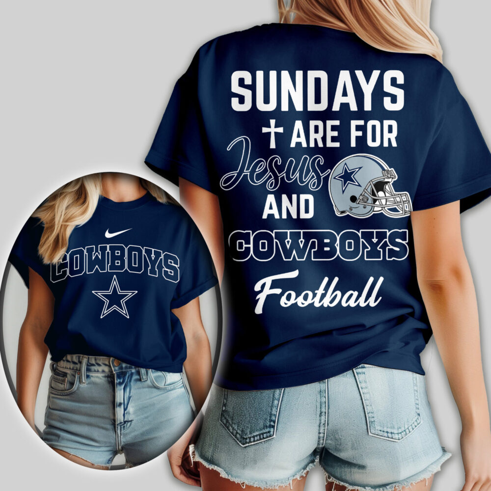 Dallas Cowboys | Premium NFL Sundays Are For Jesus and Football Women Shirt TD