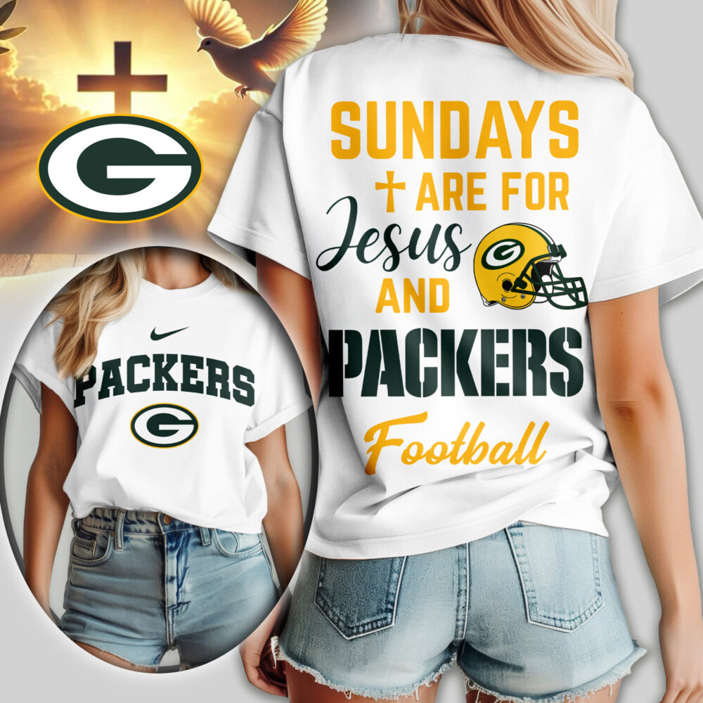 Green Bay Packers | Premium NFL Sundays Are For Jesus and Football Women Shirt TD