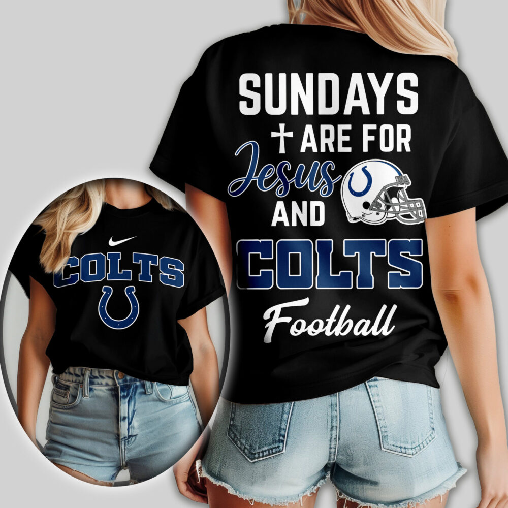 Indianapolis Colts | Premium NFL Sundays Are For Jesus and Football Women Shirt TD