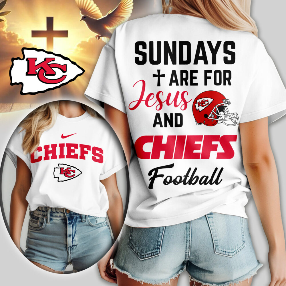 Kansas City Chiefs | Premium NFL Sundays Are For Jesus and Football Women Shirt TD