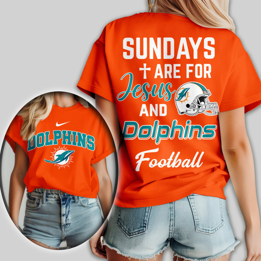 Miami Dolphins | Premium NFL Sundays Are For Jesus and Football Women Shirt TD