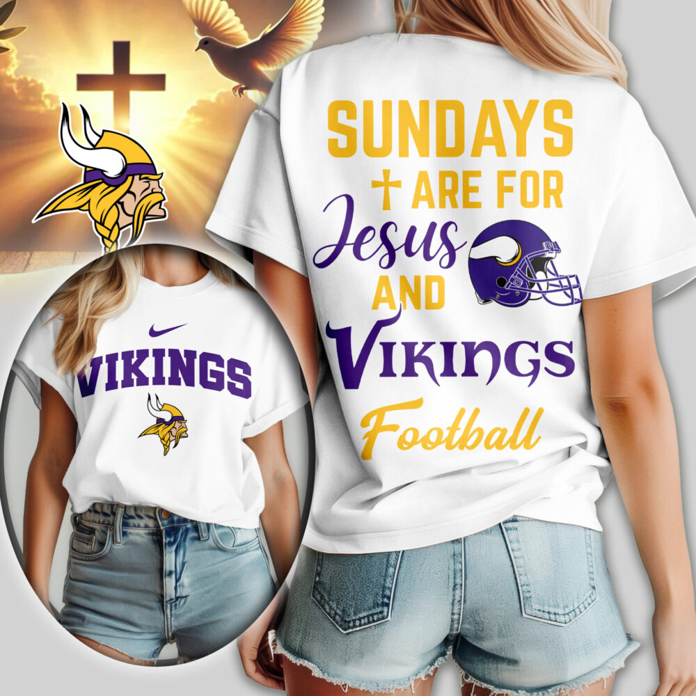 Minnesota Vikings | Premium NFL Sundays Are For Jesus and Football Women Shirt TD