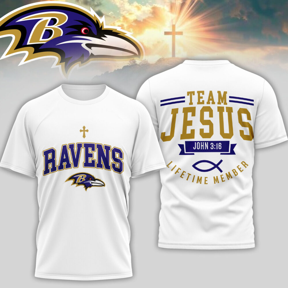 Baltimore Ravens | Premium NFL Team Jesus 3D Shirt TD