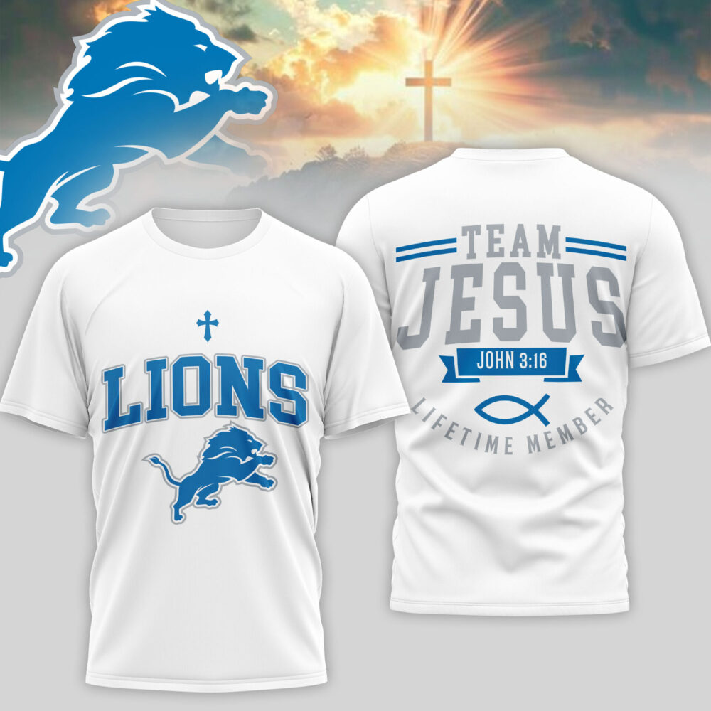 Detroit Lions | Premium NFL Team Jesus 3D Shirt TD