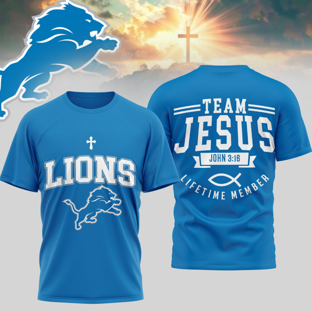 Detroit Lions | Premium NFL Team Jesus 3D Shirt TD