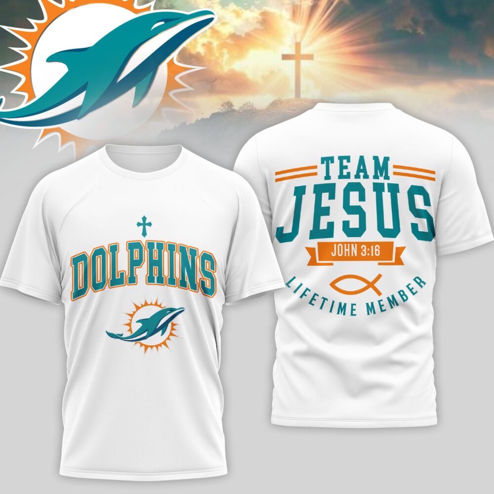 Miami Dolphins | Premium NFL Team Jesus 3D Shirt TD