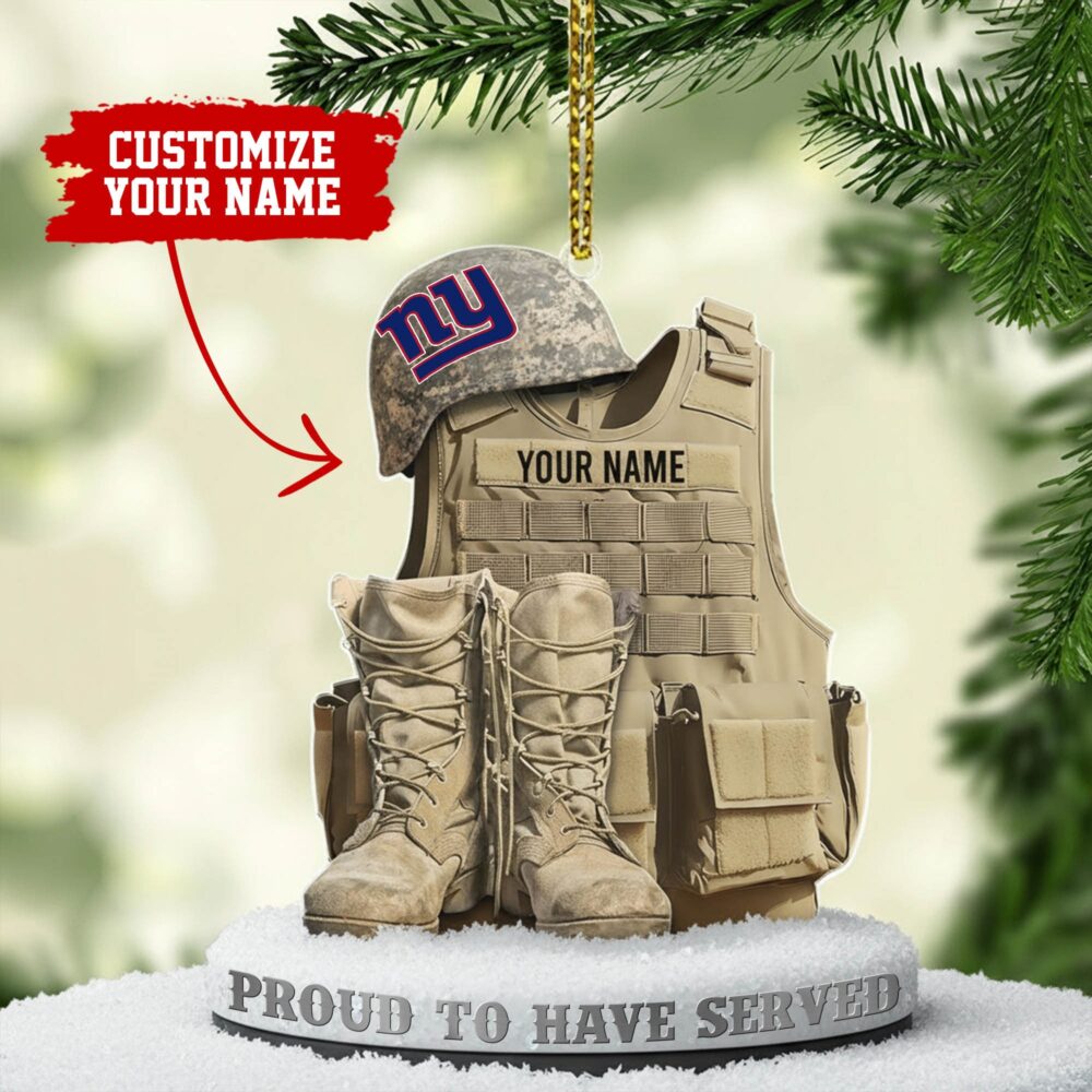 New York Giants | Premium NFL Veteran Customizable Hanging Ornament MM