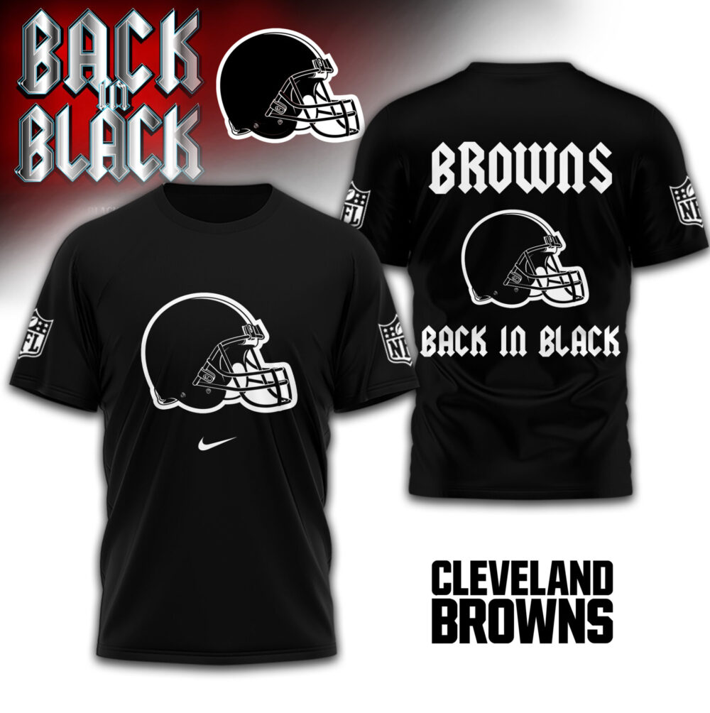 Cleveland Browns | Premium NFL Back In Black 3D Shirt TD
