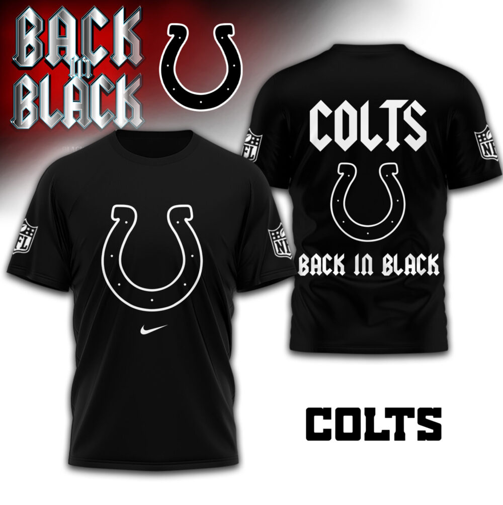 Indianapolis Colts | Premium NFL Back In Black 3D Shirt TD
