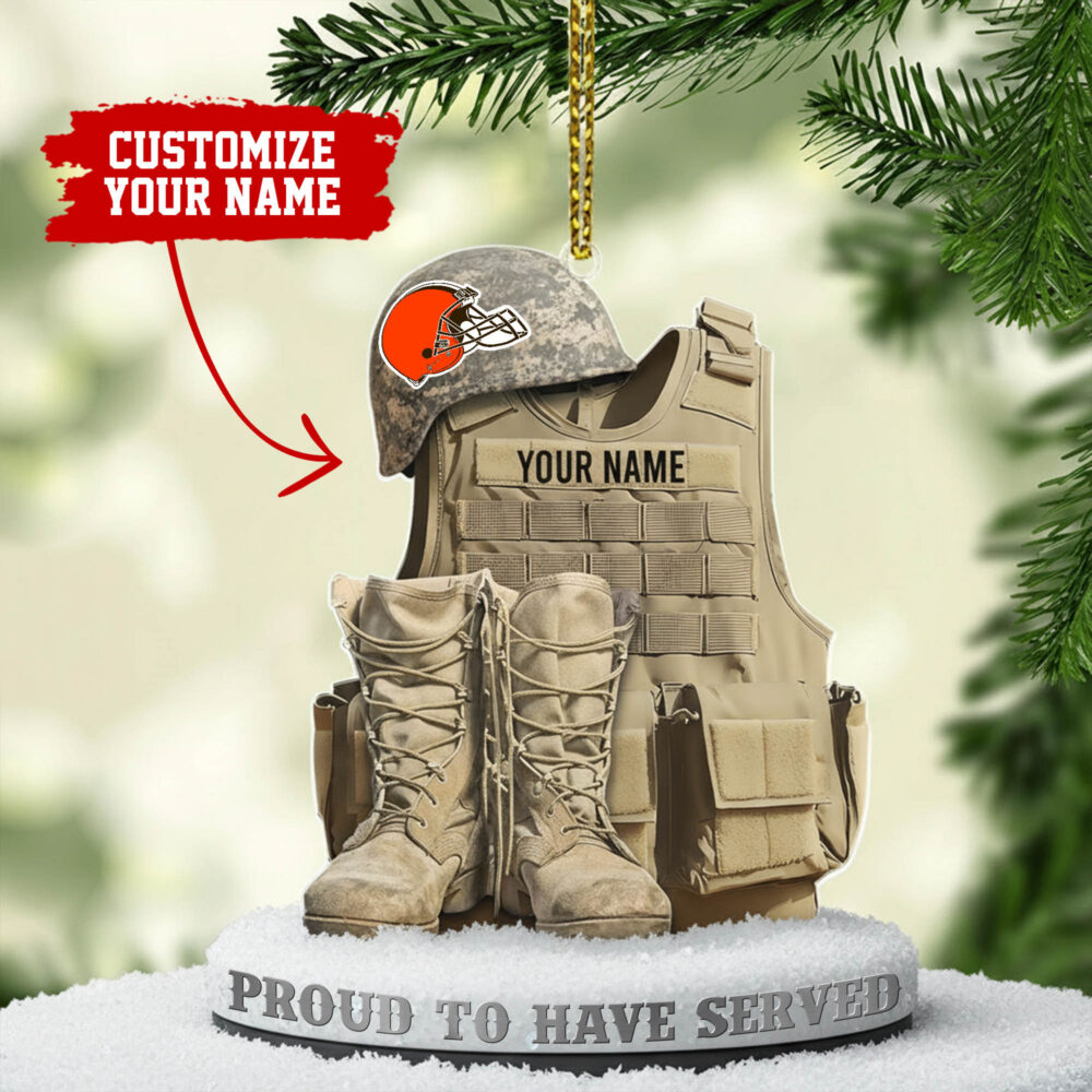 Cleveland Browns | Premium NFL Veteran Customizable Hanging Ornament MM