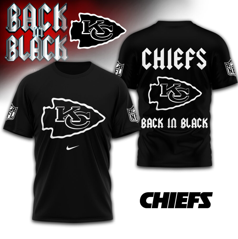 Kansas City Chiefs | Premium NFL Back In Black 3D Shirt TD