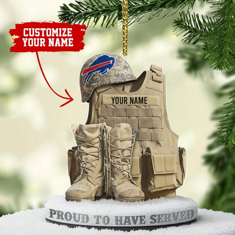 Buffalo Bills | Premium NFL Veteran Customizable Hanging Ornament MM
