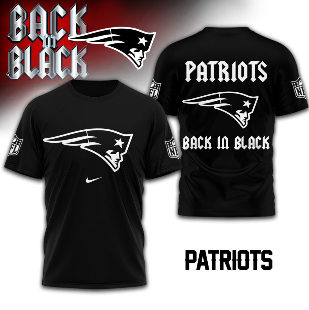 New England Patriots | Premium NFL Back In Black 3D Shirt TD