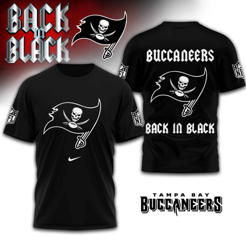 Tampa Bay Buccaneers | Premium NFL Back In Black 3D Shirt TD