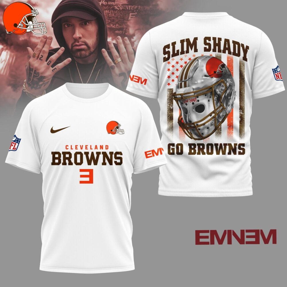 Cleveland Browns | Premium NFL Eminem Fan 3D Shirt NY