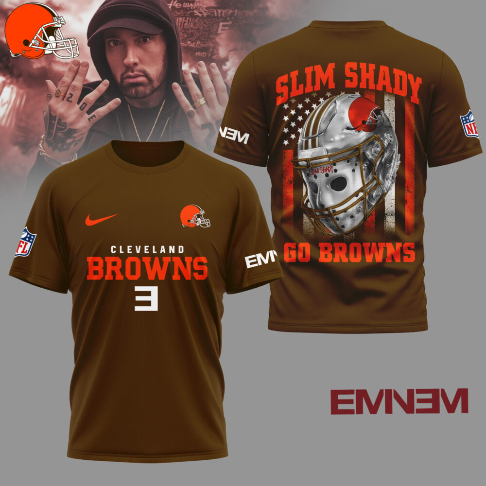 Cleveland Browns | Premium NFL Eminem Fan 3D Shirt NY