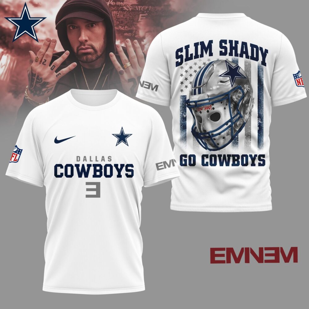 Dallas Cowboys | Premium NFL Eminem Fan 3D Shirt NY