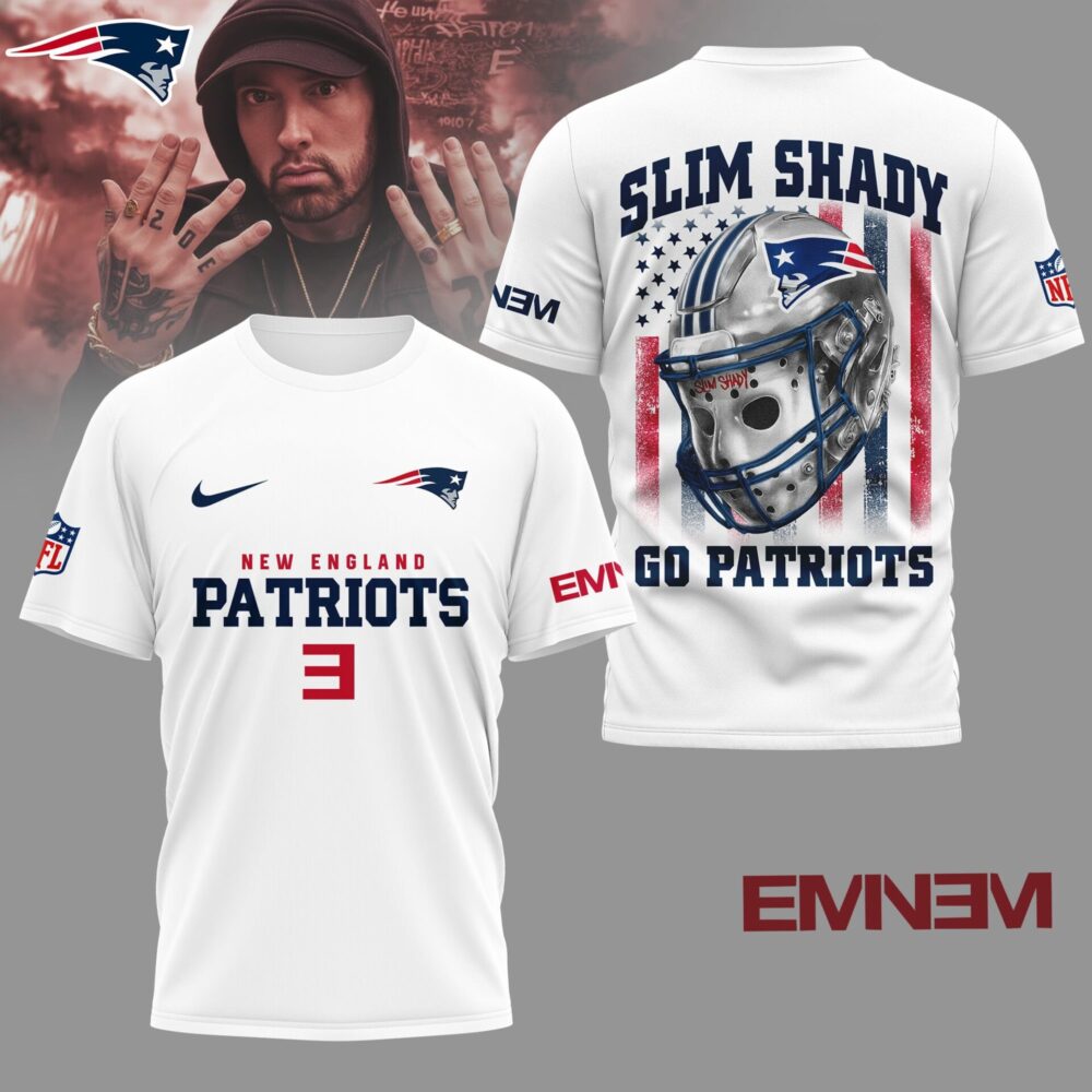 New England Patriots | Premium NFL Eminem Fan 3D Shirt NY