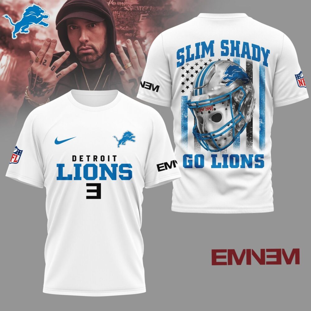 Detroit Lions | Premium NFL Eminem Fan 3D Shirt NY