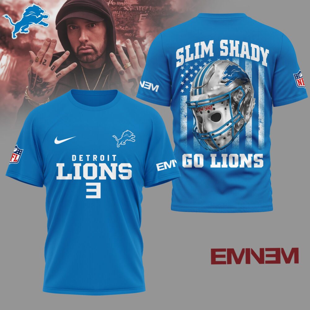 Detroit Lions | Premium NFL Eminem Fan 3D Shirt NY