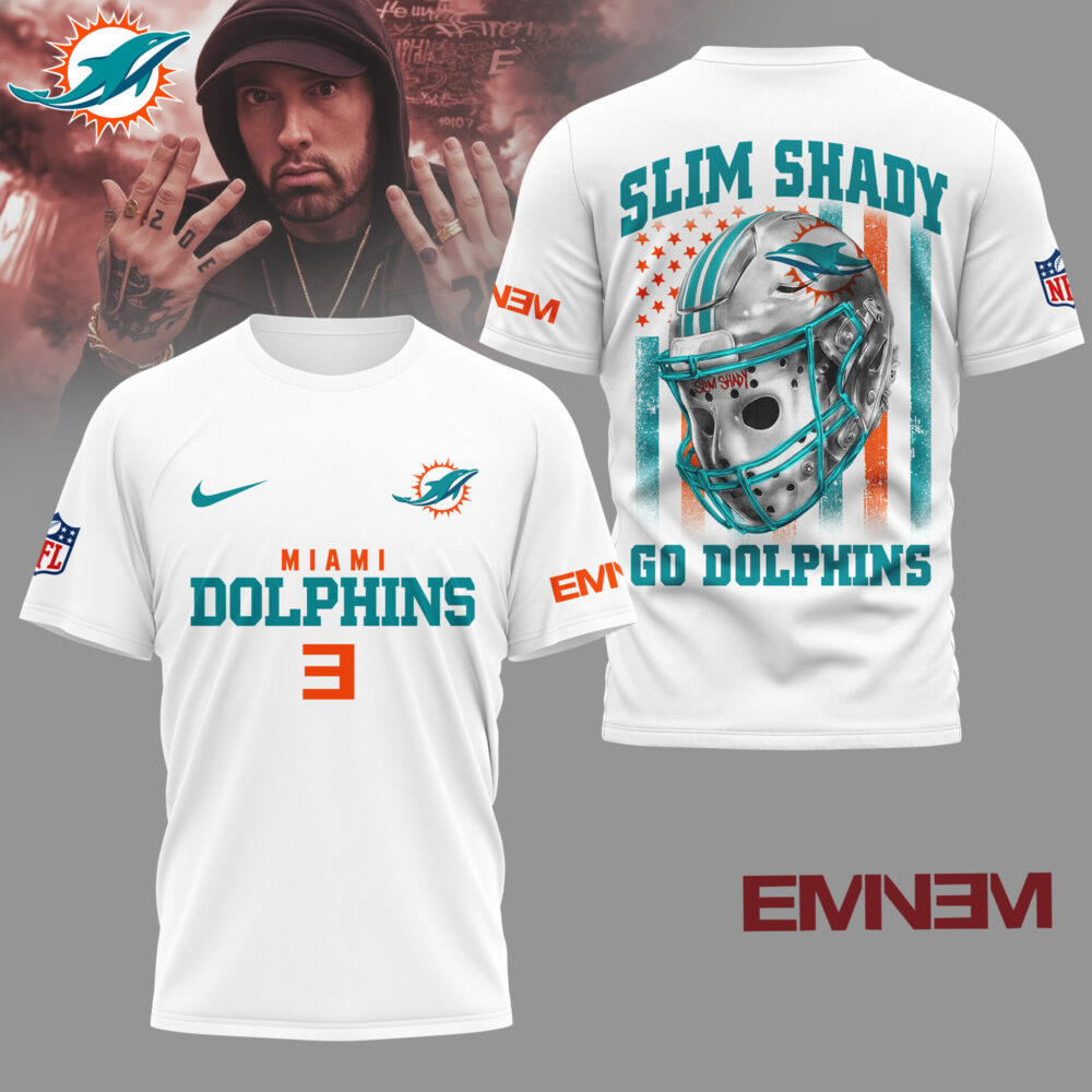 Miami Dolphins | Premium NFL Eminem Fan 3D Shirt NY