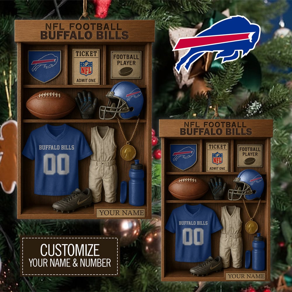 Buffalo Bills | Premium NFL Football Locker Customizable Hanging Ornament HY