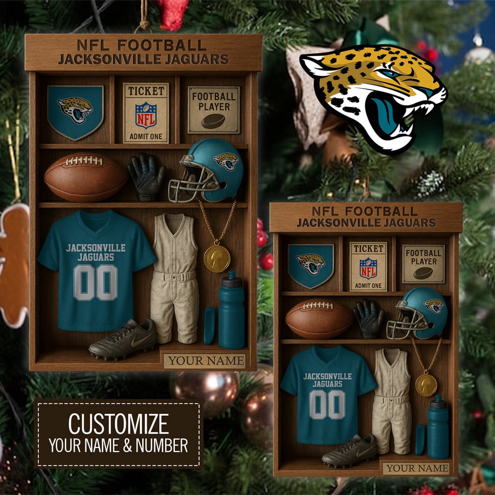 Jacksonville Jaguars | Premium NFL Football Locker Customizable Hanging Ornament HY