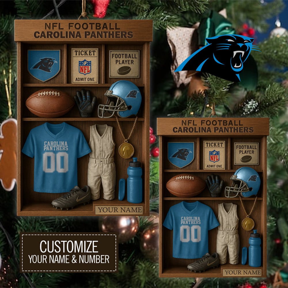 Carolina Panthers | Premium NFL Football Locker Customizable Hanging Ornament HY