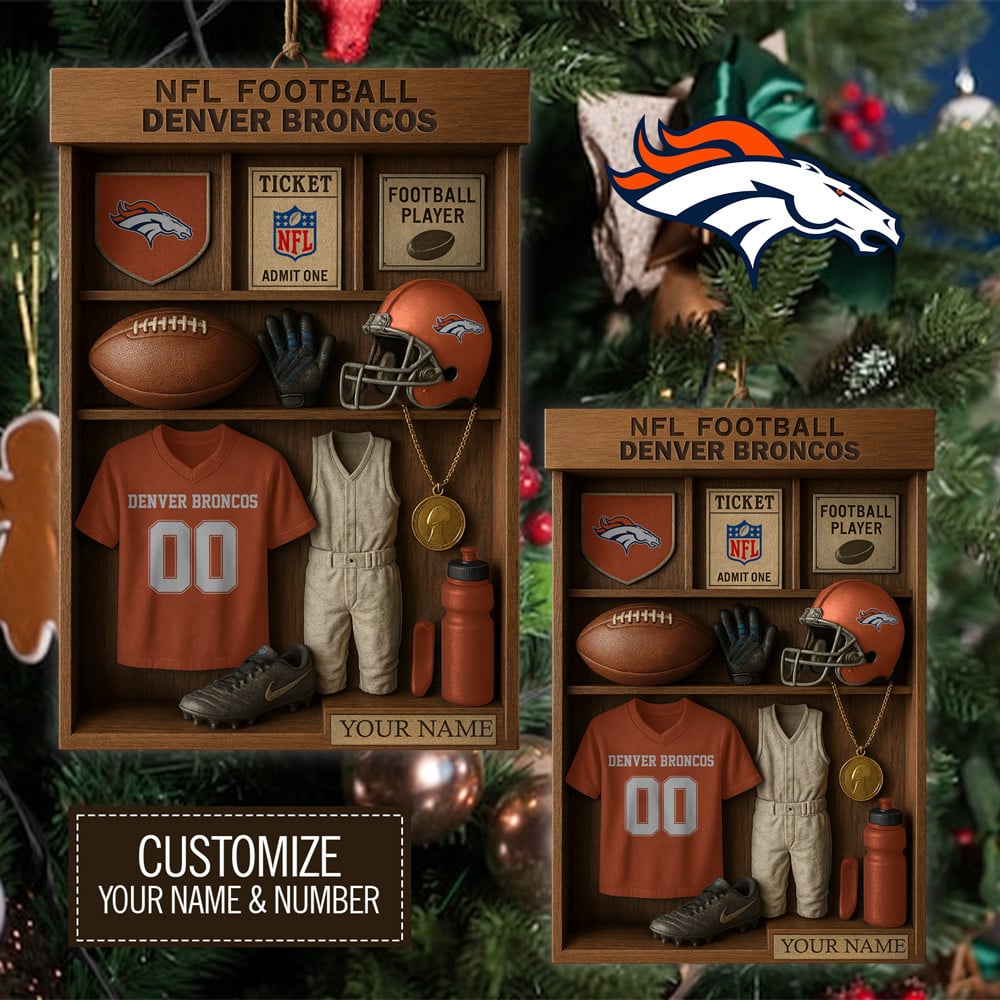 Denver Broncos | Premium NFL Football Locker Customizable Hanging Ornament HY