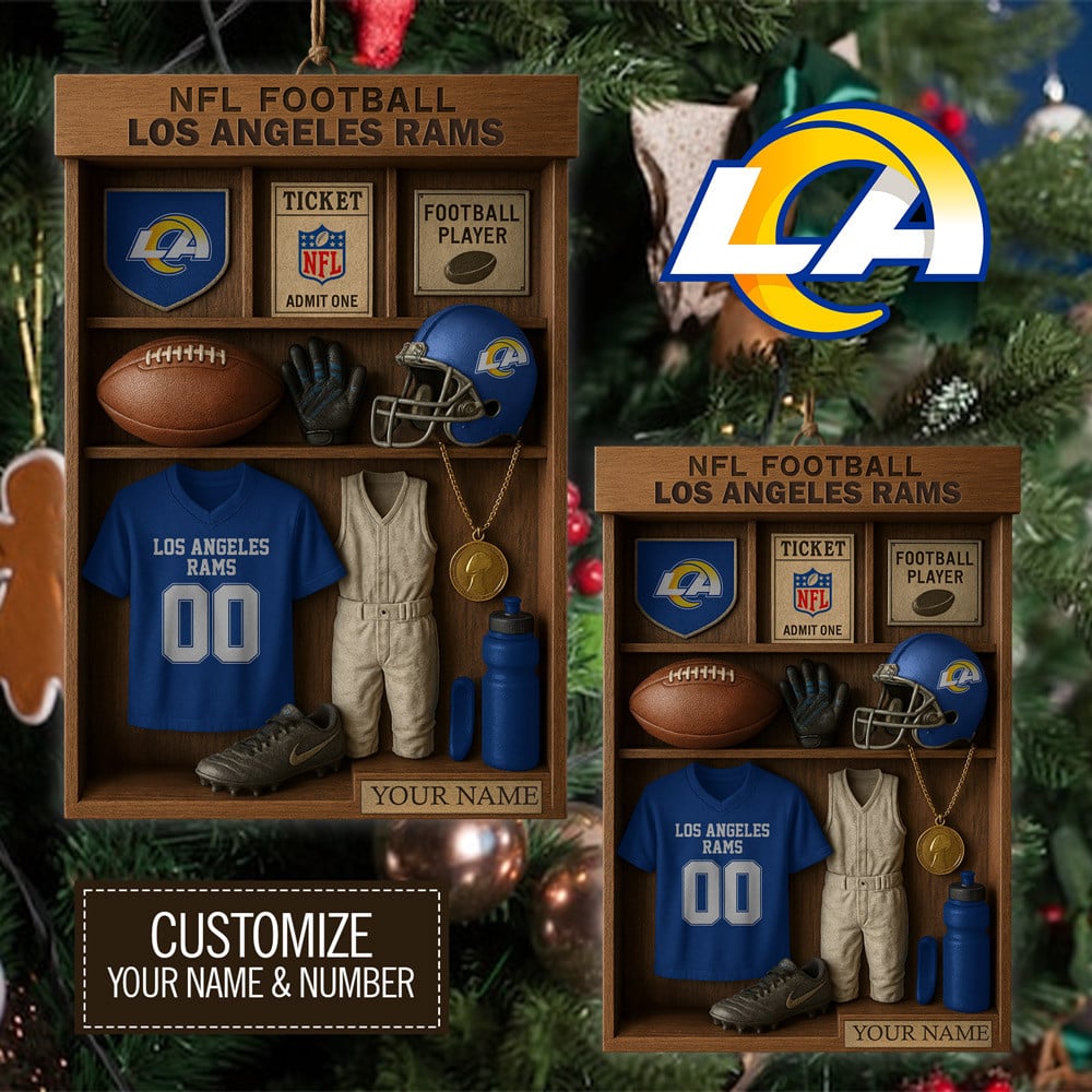 Los Angeles Rams | Premium NFL Football Locker Customizable Hanging Ornament HY