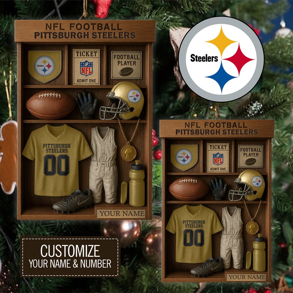 Pittsburgh Steelers | Premium NFL Football Locker Customizable Hanging Ornament HY