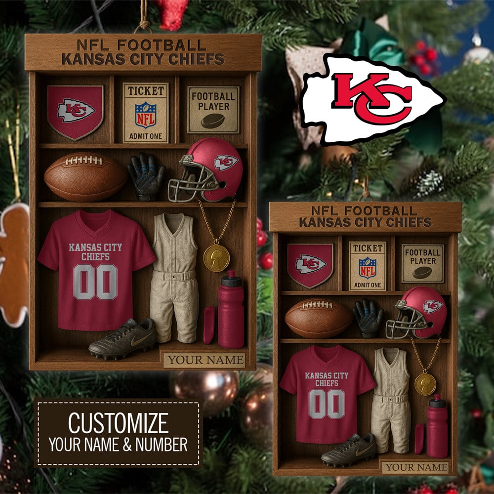Kansas City Chiefs | Premium NFL Football Locker Customizable Hanging Ornament HY