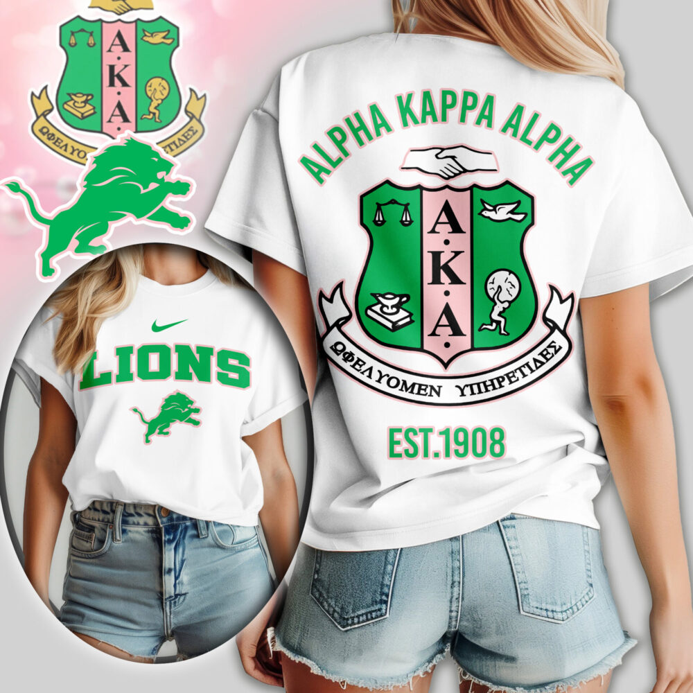 Detroit Lions | Premium NFL Alpha Kappa Alpha Women Shirt TD
