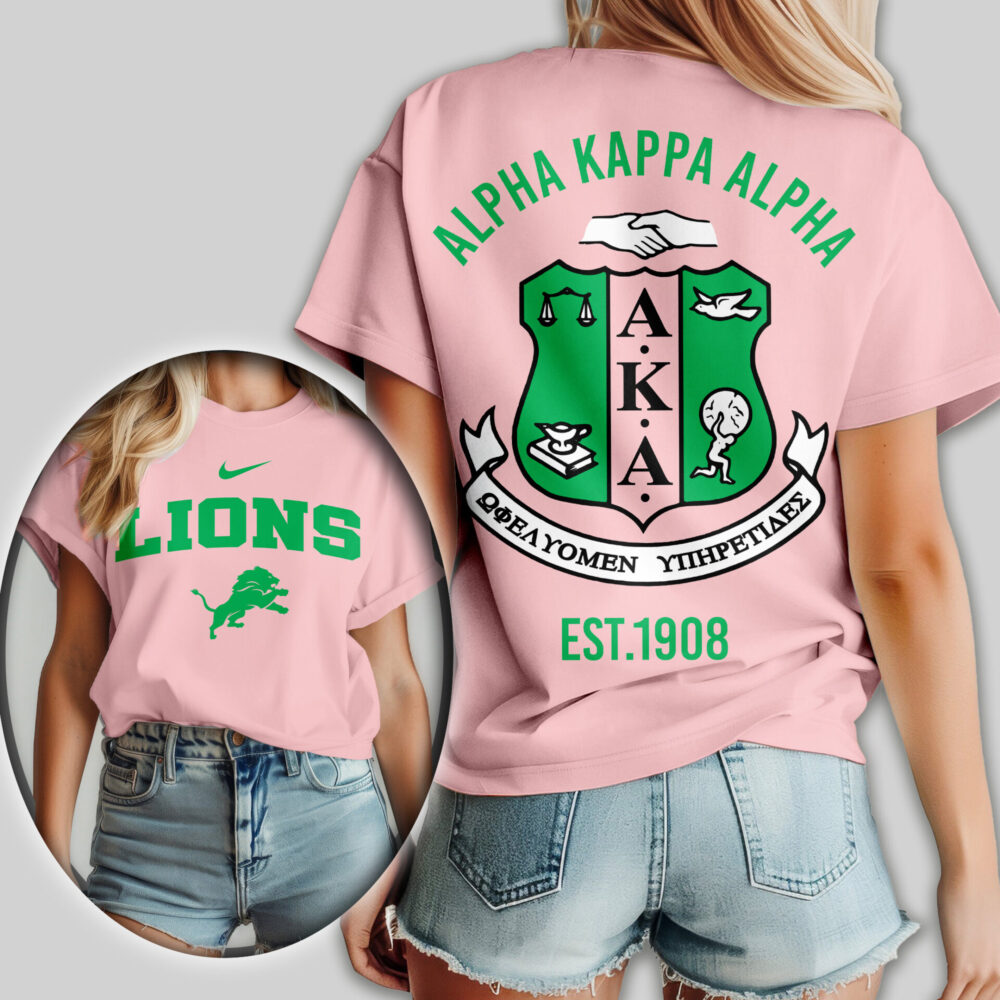 Detroit Lions | Premium NFL Alpha Kappa Alpha Women Shirt TD