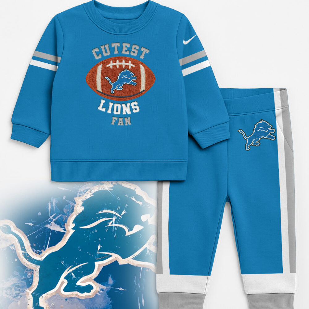 Detroit Lions | Premium NFL Unisex-Baby Shirt and Sweatpants Set