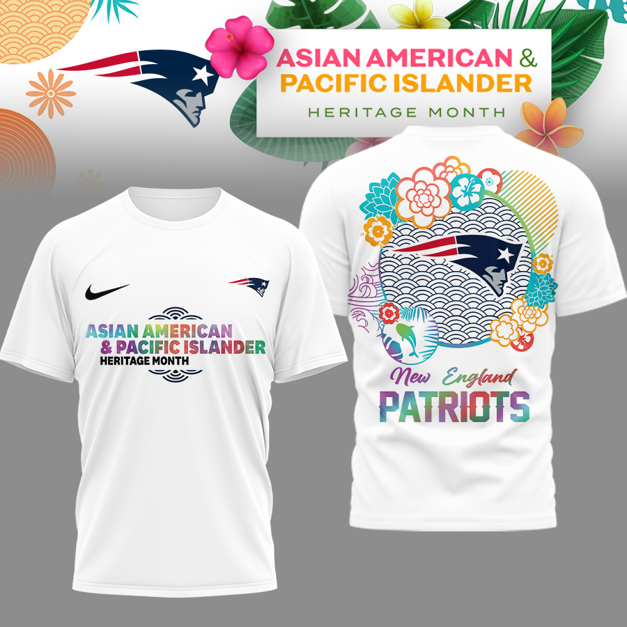New England Patriots | Premium NFL Asian American and Pacific Islander 3D Shirt
