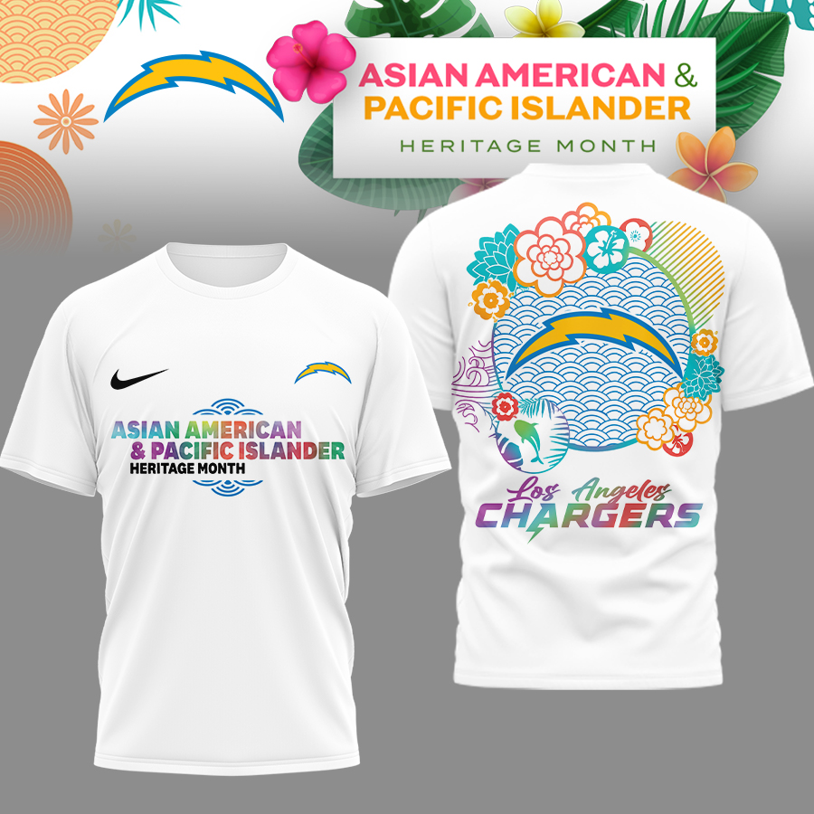 Los Angeles Chargers | Premium NFL Asian American and Pacific Islander 3D Shirt