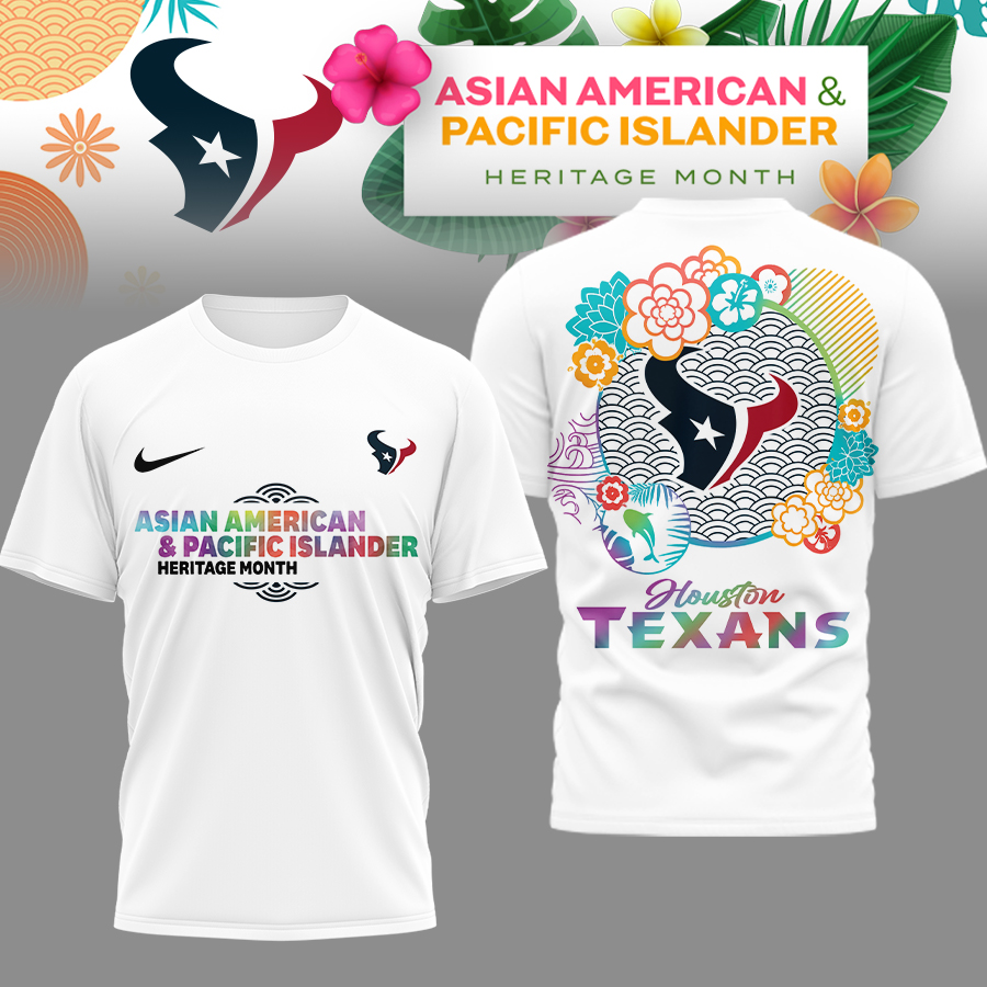 Houston Texans | Premium NFL Asian American and Pacific Islander 3D Shirt