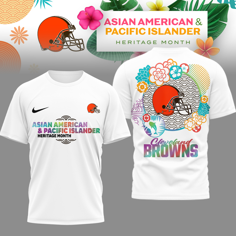 Cleveland Browns | Premium NFL Asian American and Pacific Islander 3D Shirt