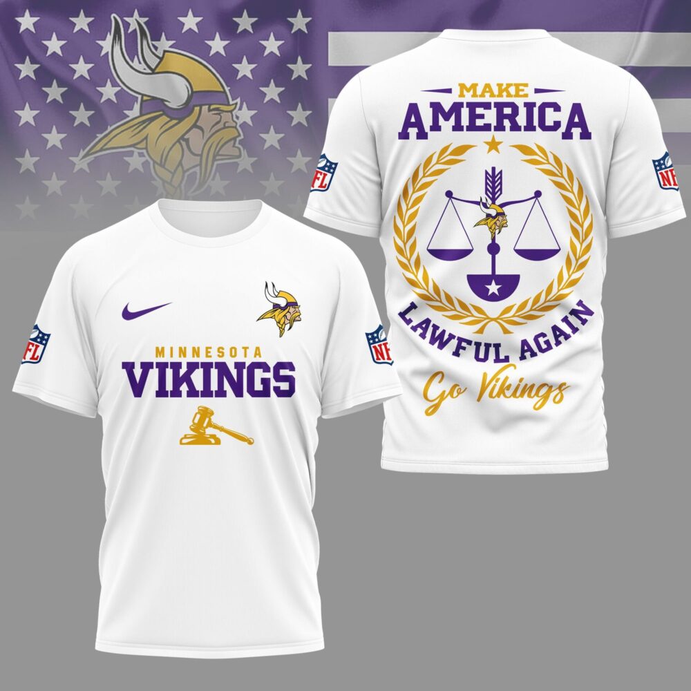 Minnesota Vikings | Premium NFL Make America Lawful Again 3D Shirt NY