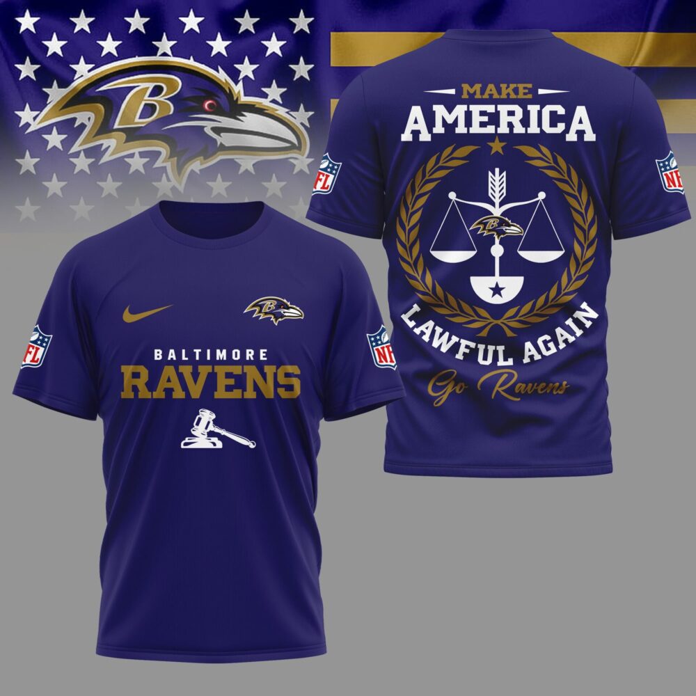 Baltimore Ravens | Premium NFL Make America Lawful Again 3D Shirt NY
