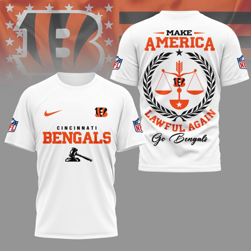 Cincinnati Bengals | Premium NFL Make America Lawful Again 3D Shirt NY