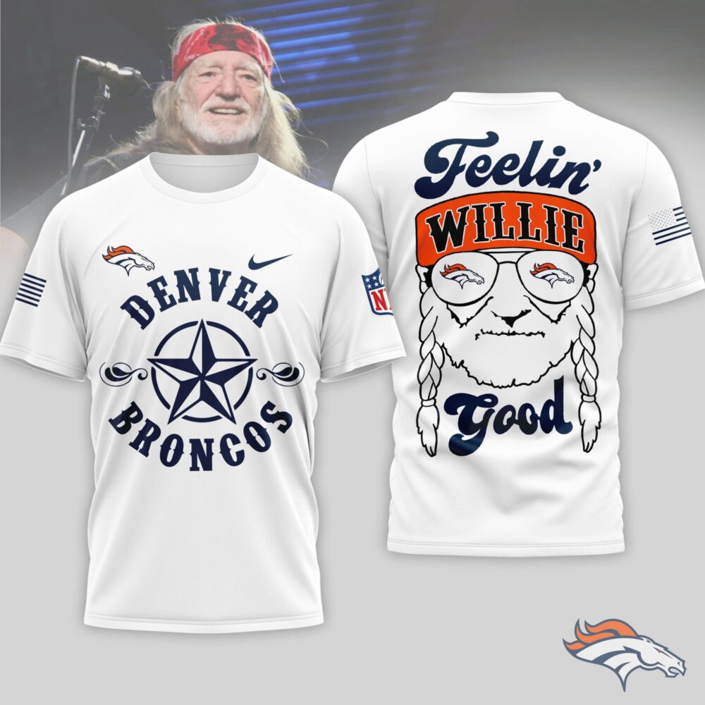 Denver Broncos | Premium NFL Willie Nelson 3D Shirt