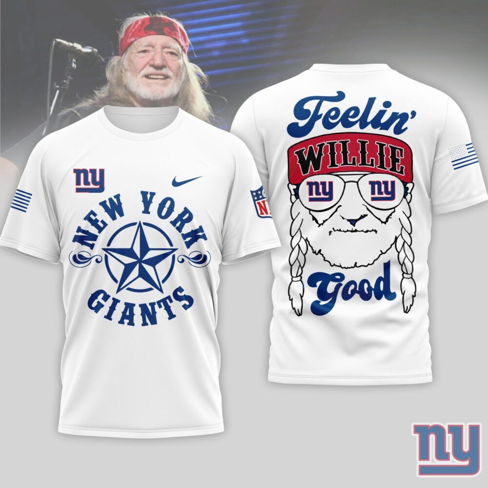New York Giants | Premium NFL Willie Nelson 3D Shirt