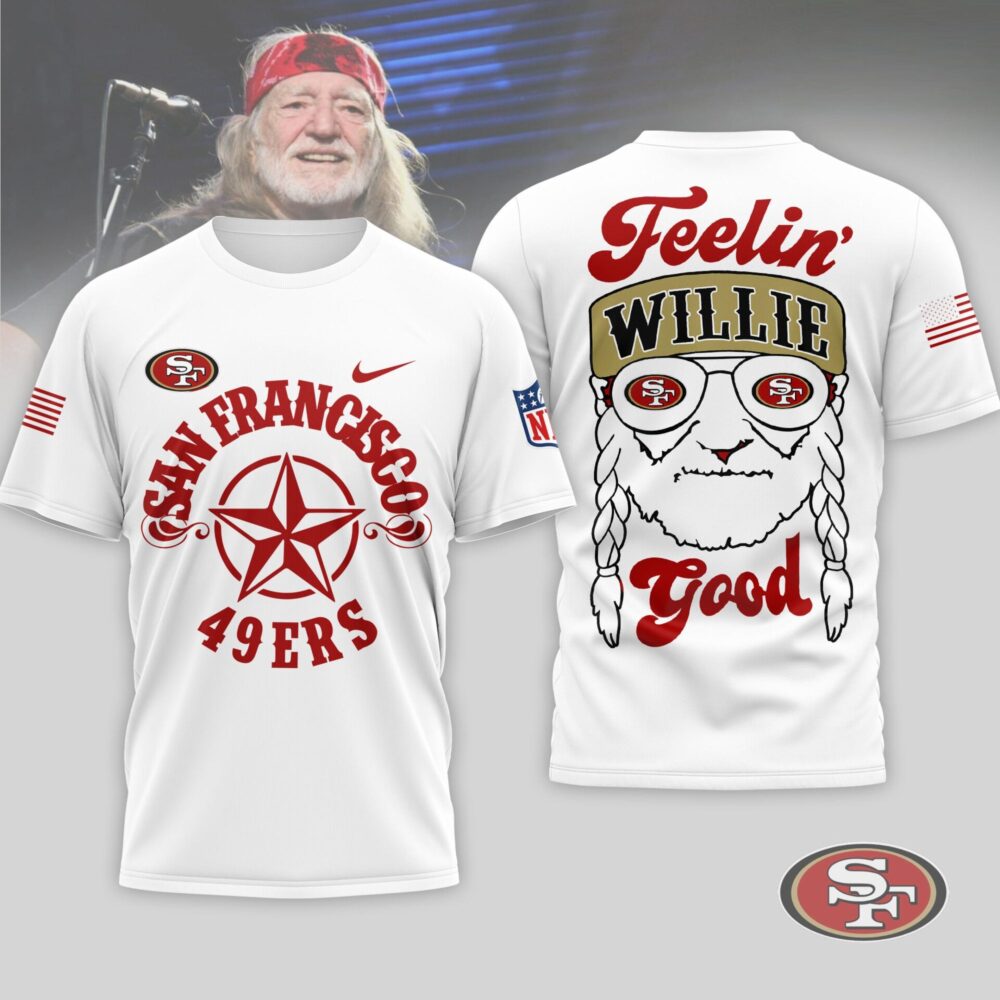 San Francisco 49ers | Premium NFL Willie Nelson 3D Shirt