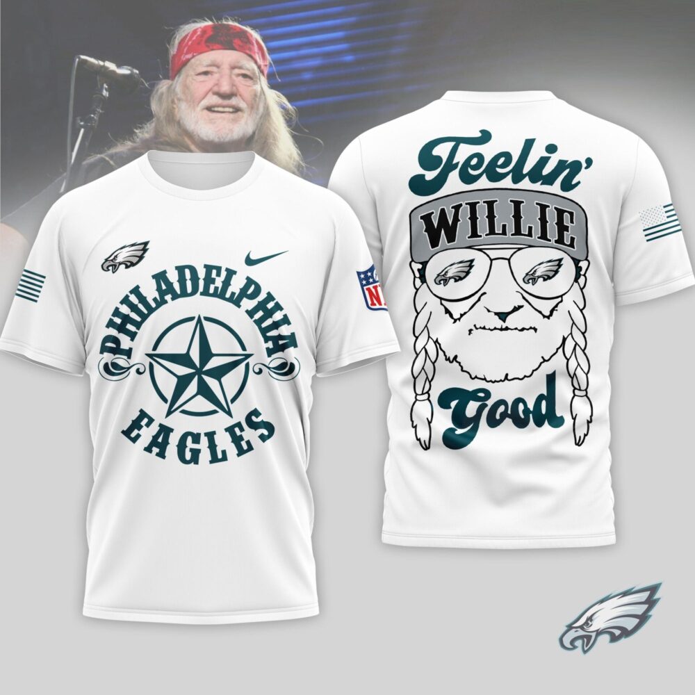 Philadelphia Eagles | Premium NFL Willie Nelson 3D Shirt