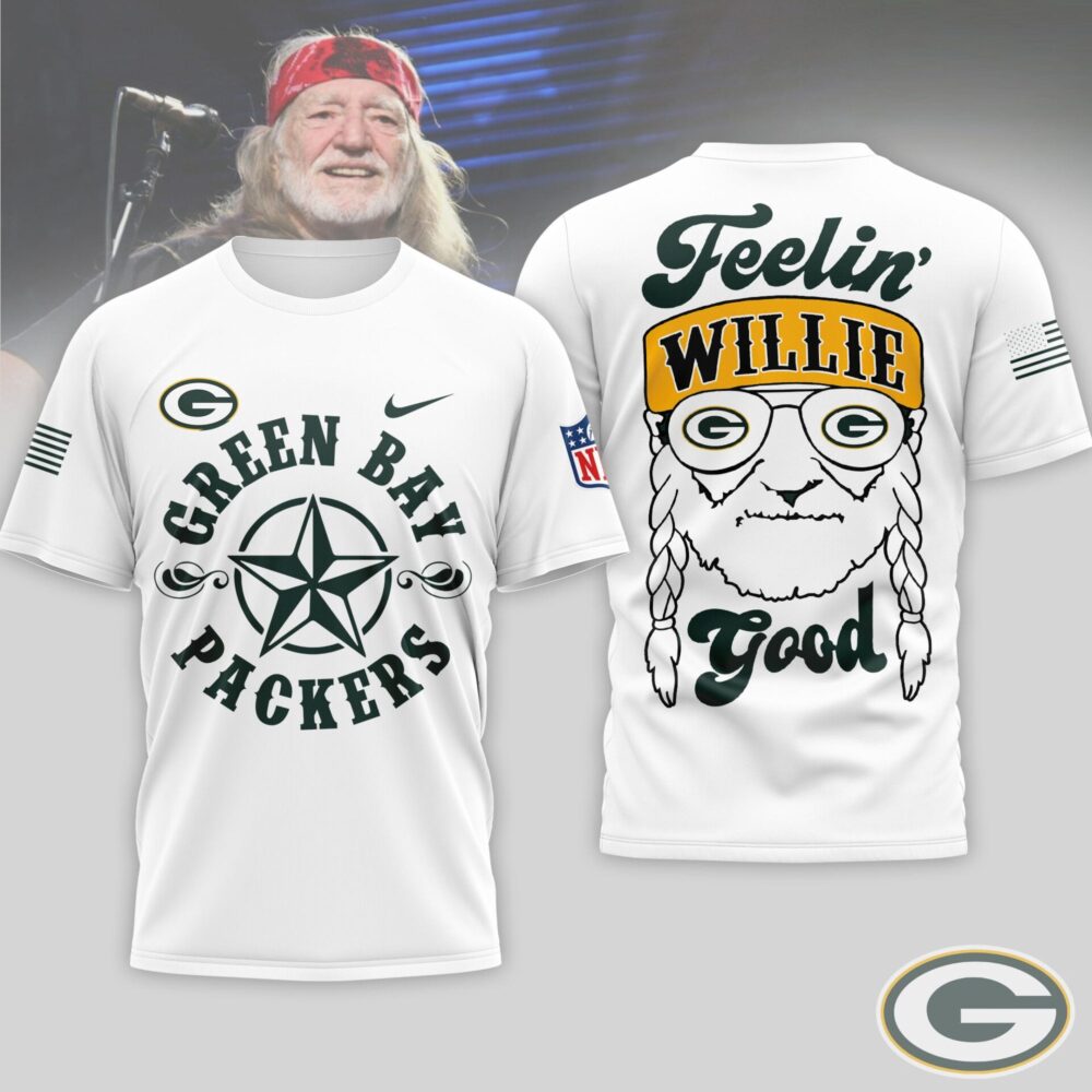 Green Bay Packers | Premium NFL Willie Nelson 3D Shirt