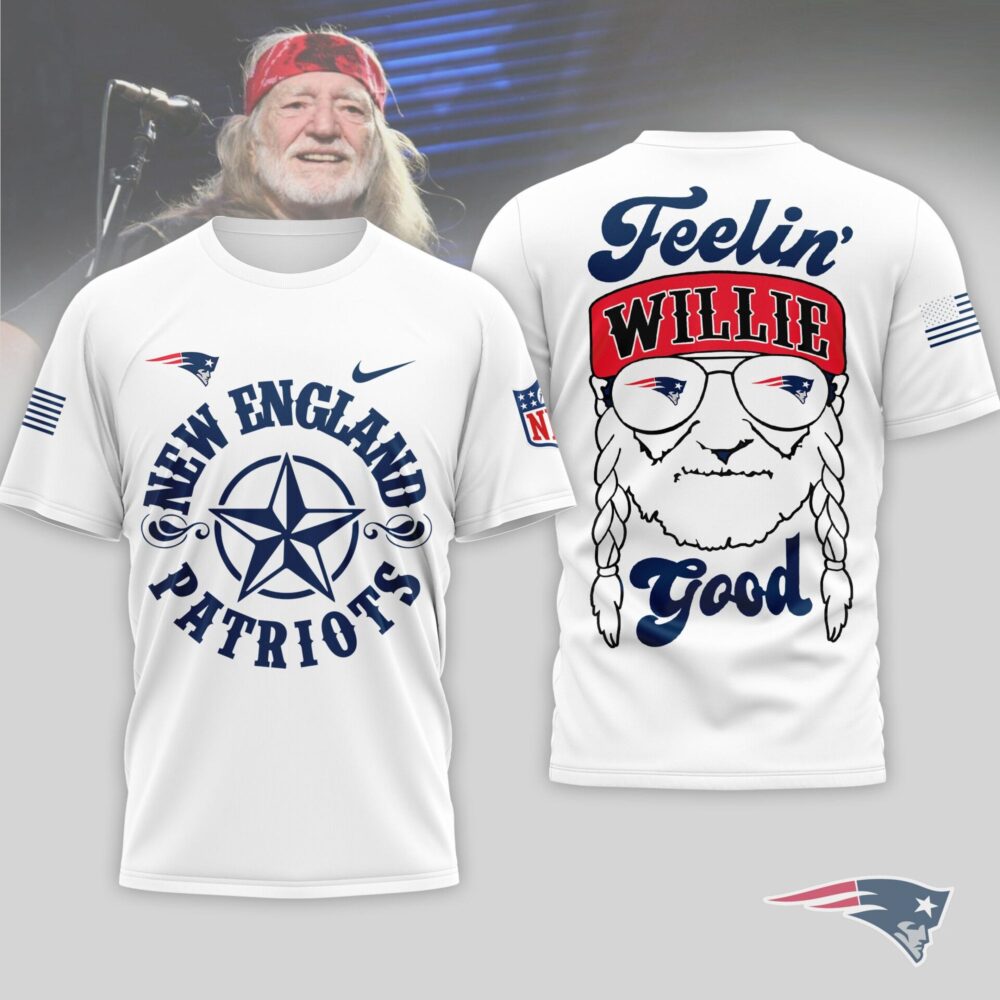 New England Patriots | Premium NFL Willie Nelson 3D Shirt