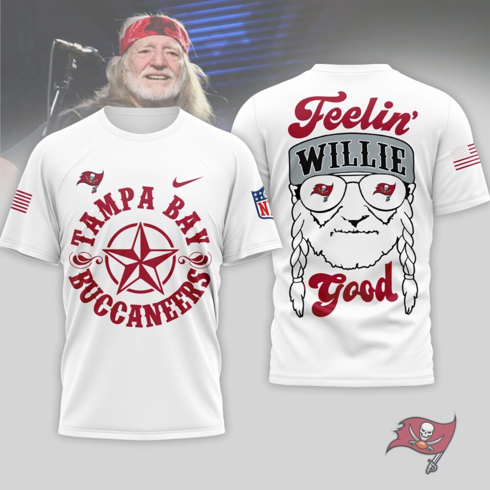 Tampa Bay Buccaneers | Premium NFL Willie Nelson 3D Shirt